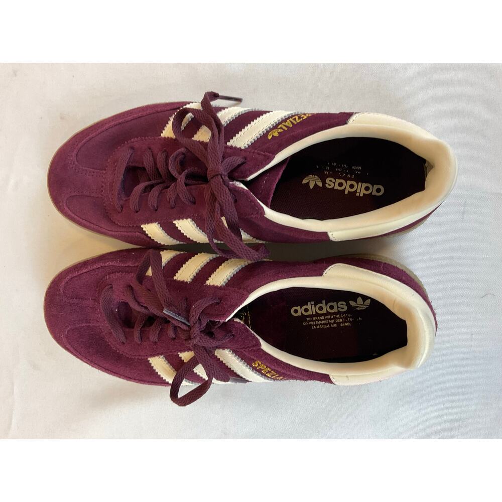 Men's Adidas Handball Spezial Shoes, Size 7.5- Maroon/White - Picture 6 of 7
